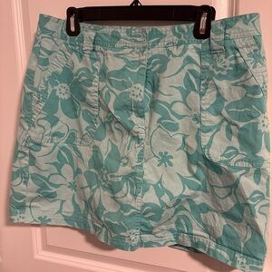 JOSEPHINE CHAUS SKORT SZ 14 SKIRT-SHORTS UNDER--FLORAL